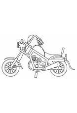 MBT Harley Davidson motorfiets - Bouwtekening Schaal 1 : 8 (40.43.006)