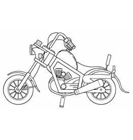 MBT Harley Davidson motorfiets - Bouwtekening Schaal 1 : 8 (40.43.006)