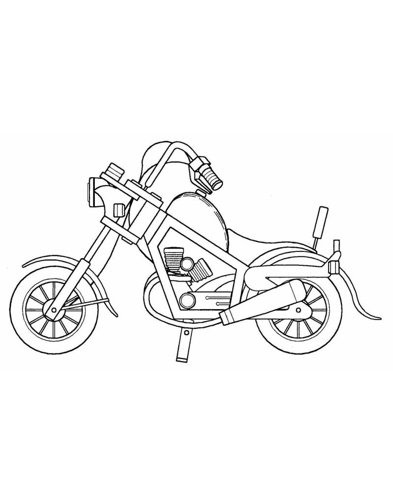 MBT Harley Davidson motorfiets - Bouwtekening Schaal 1 : 8 (40.43.006)