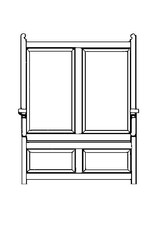 MBT Zitbank, "Ingle-nook" - Bouwtekening Schaal 1 : N/A (45.03.001)