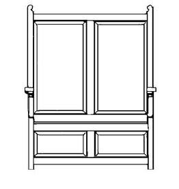 MBT Zitbank, "Ingle-nook" - Bouwtekening Schaal 1 : N/A (45.03.001)