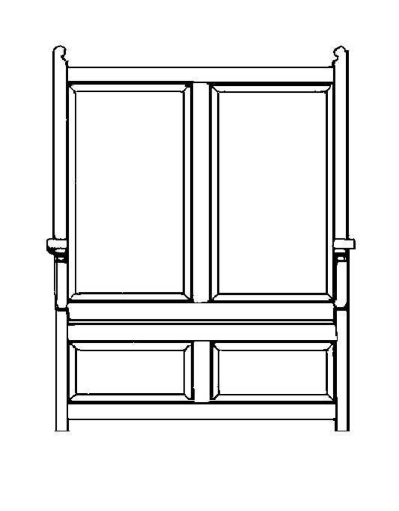 MBT Zitbank, "Ingle-nook" - Bouwtekening Schaal 1 : N/A (45.03.001)