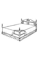 MBT Tweepersoonsbed in colonial stijl - Bouwtekening Schaal 1 : N/A (45.04.003)