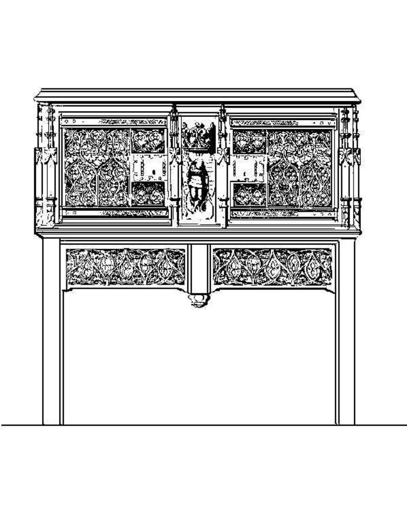 MBT Gotisches Sideboard - Bauzeichnung Maßstab 1 : N/A (45.15.001)