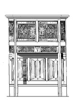 MBT Gotisches Sideboard - Bauzeichnung Maßstab 1 : N/A (45.15.002)