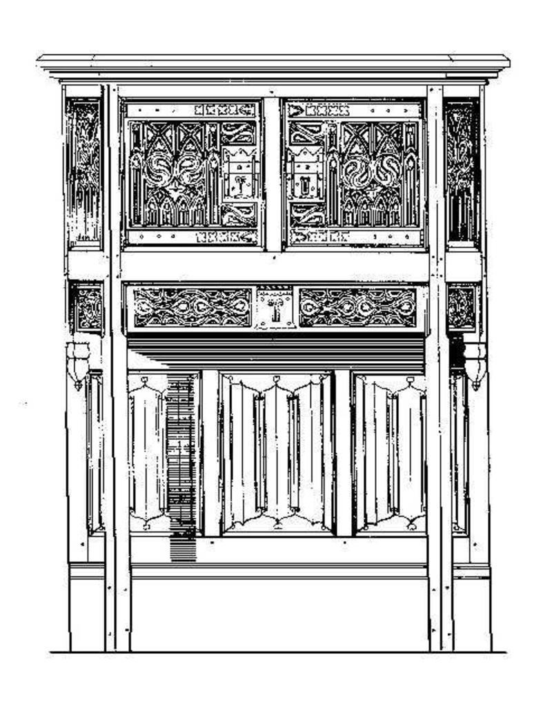 MBT Gotisches Sideboard - Bauzeichnung Maßstab 1 : N/A (45.15.002)