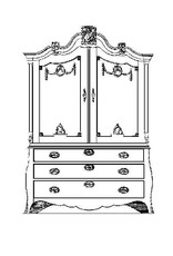 MBT Kabinet (laat Louis XV) - Bouwtekening Schaal 1 : N/A (45.16.002)