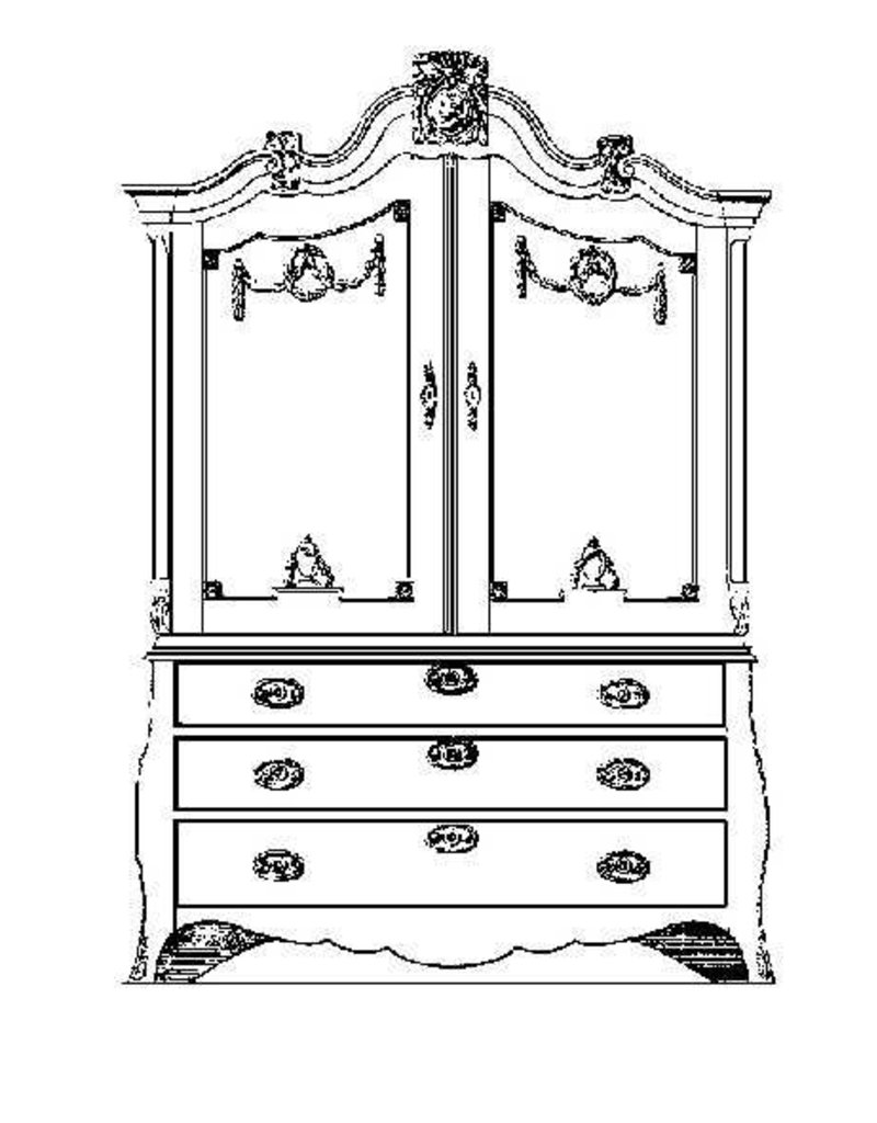 MBT Kabinet (laat Louis XV) - Bouwtekening Schaal 1 : N/A (45.16.002)