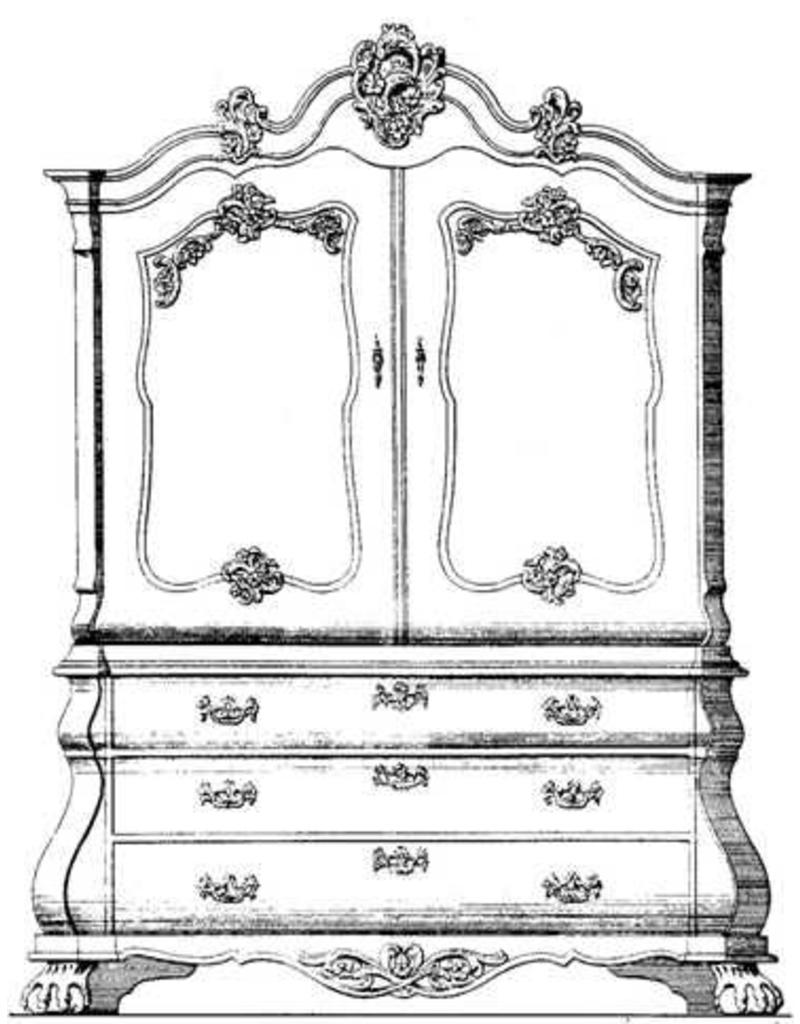 MBT Kabinet (Louis XV) - Bouwtekening Schaal 1 : N/A (45.16.003)