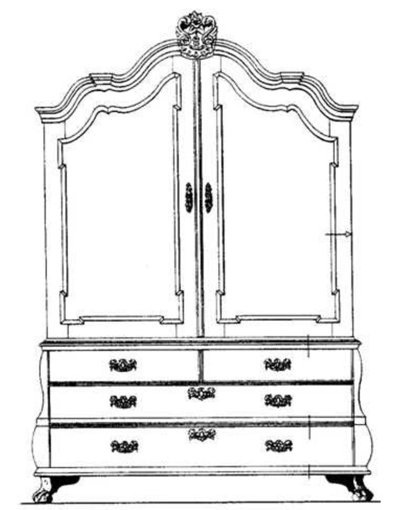 MBT Kabinet (Louis XV) - Bouwtekening Schaal 1 : N/A (45.16.010)