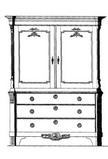 MBT Kabinet (Louis XV) - Bouwtekening Schaal 1 : N/A (45.16.011)