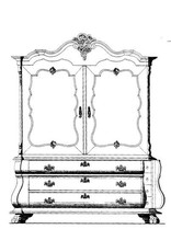 MBT Kabinet (Louis XV) - Bouwtekening Schaal 1 : N/A (45.16.015)