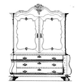 MBT Kabinet (Louis XV) - Bouwtekening Schaal 1 : N/A (45.16.015)