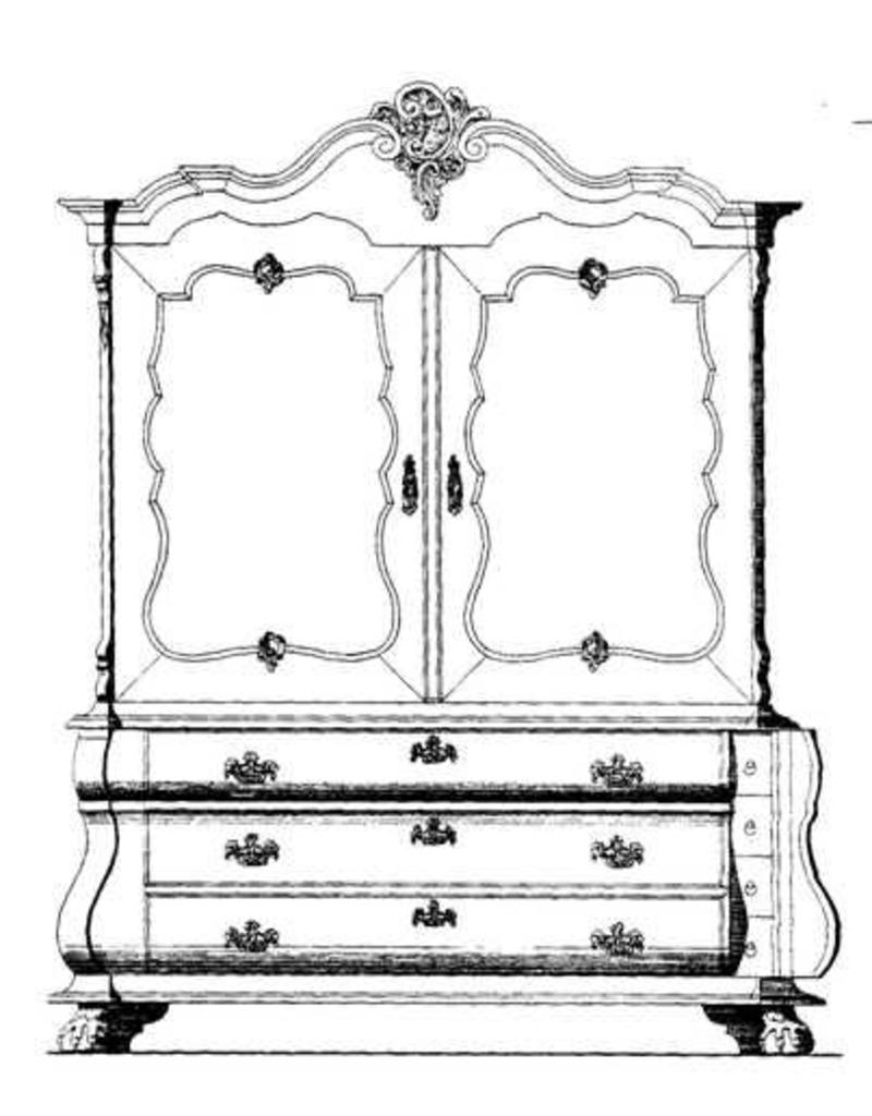 MBT Kabinet (Louis XV) - Bauzeichnung Maßstab 1 : N/A (45.16.015)