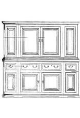 MBT Chippendale kabinet - Bouwtekening Schaal 1 : N/A (45.16.017)