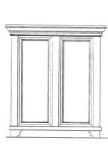 MBT Tweedeurskast - Bouwtekening Schaal 1 : N/A (45.17.016)
