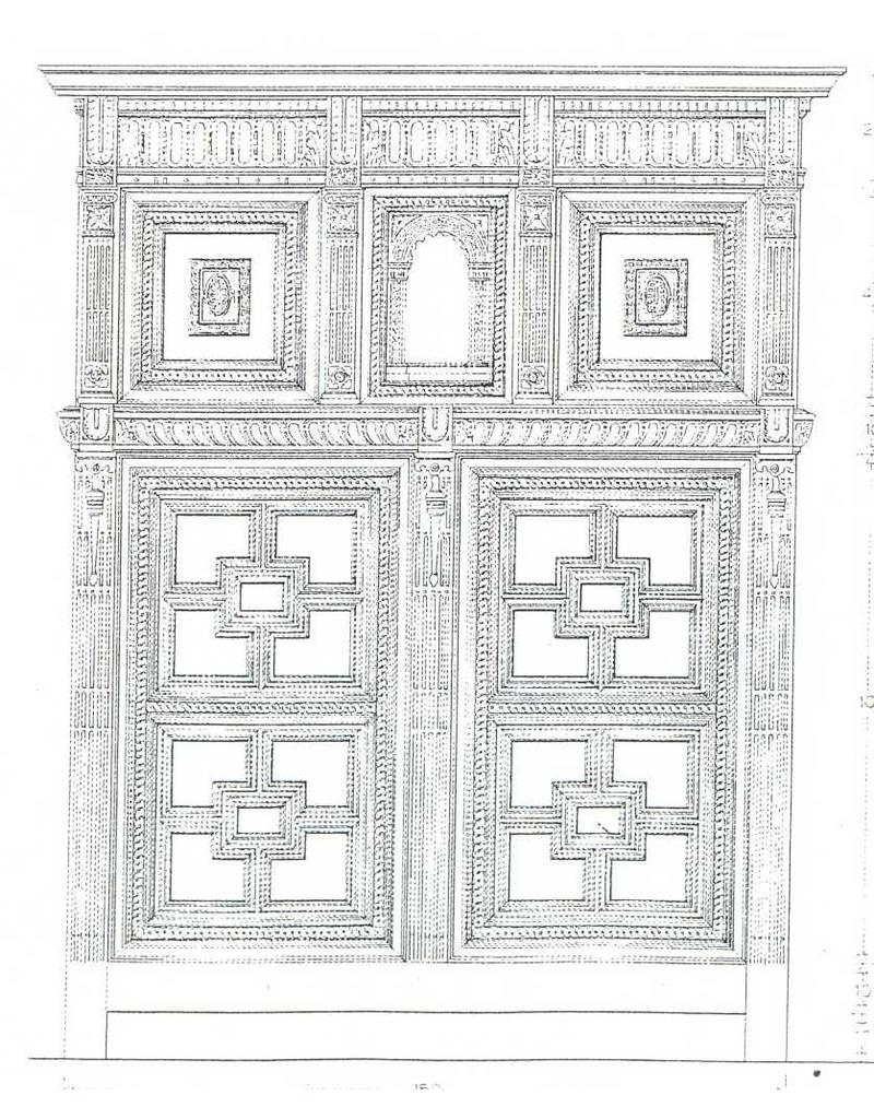 MBT Neo-Renaissance Schrank - Bauzeichnung Maßstab 1 : N/A (45.17.019)