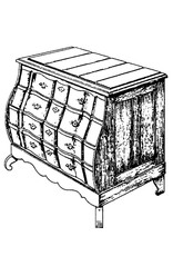 MBT Brabantse ladencommode - Bouwtekening Schaal 1 : N/A (45.18.001)