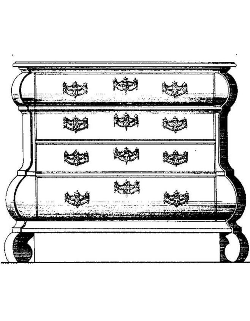 MBT Louis XV commode - Bouwtekening Schaal 1 : N/A (45.18.007)