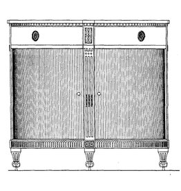 MBT 45.18.008 half-moon chest of drawers