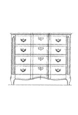MBT Louis XVI commode - Bouwtekening Schaal 1 : N/A (45.18.010)