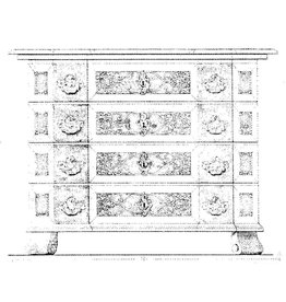 MBT Commode met intarsia - Bouwtekening Schaal 1 : N/A (45.18.012)