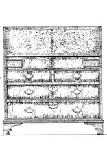 MBT Queen Anne secretaire - Bouwtekening Schaal 1 : N/A (45.19.007)