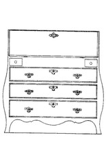 MBT Hollandse rococo secretaire - Bouwtekening Schaal 1 : N/A (45.19.008)