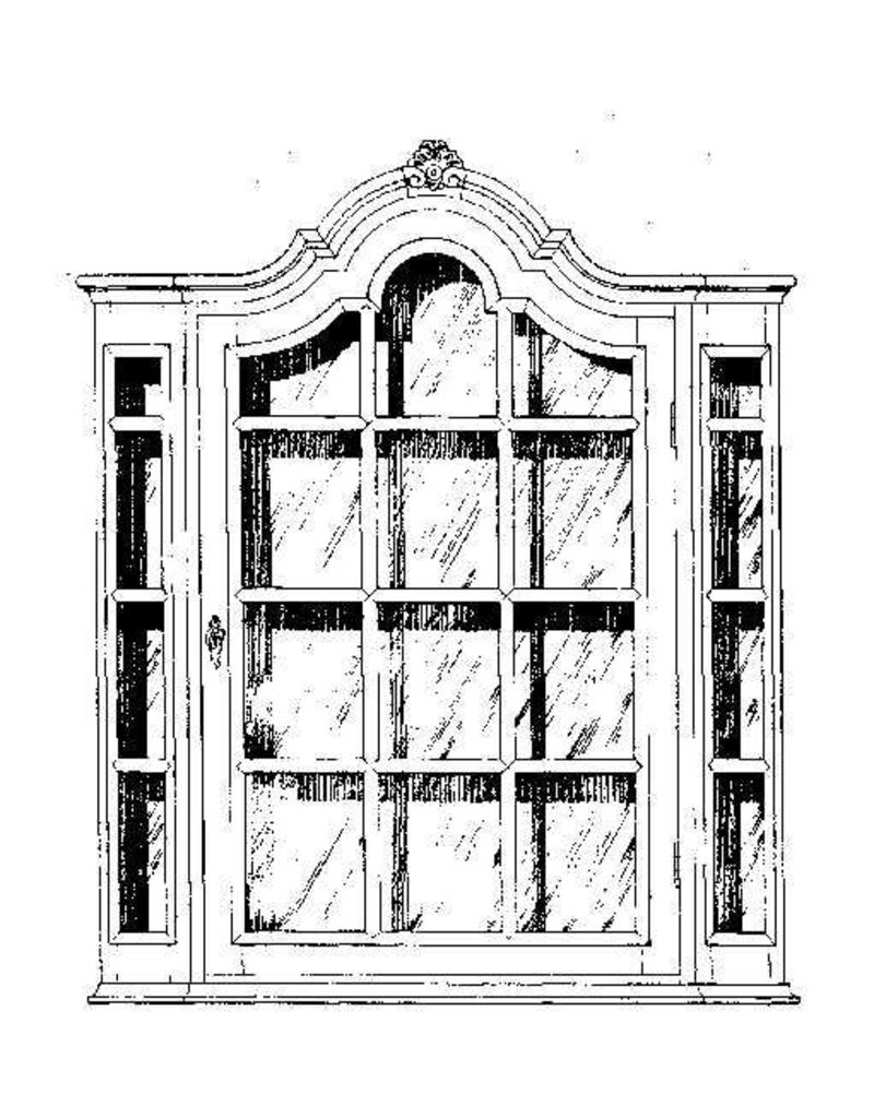 MBT Louis XV Wandvitrine - Bauzeichnung Maßstab 1 : N/A (45.21.001)