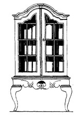 MBT Louis XV tafelvitrine - Bouwtekening Schaal 1 : N/A (45.21.003)