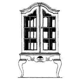MBT 45.21.003 Louis XV tafelvitrine