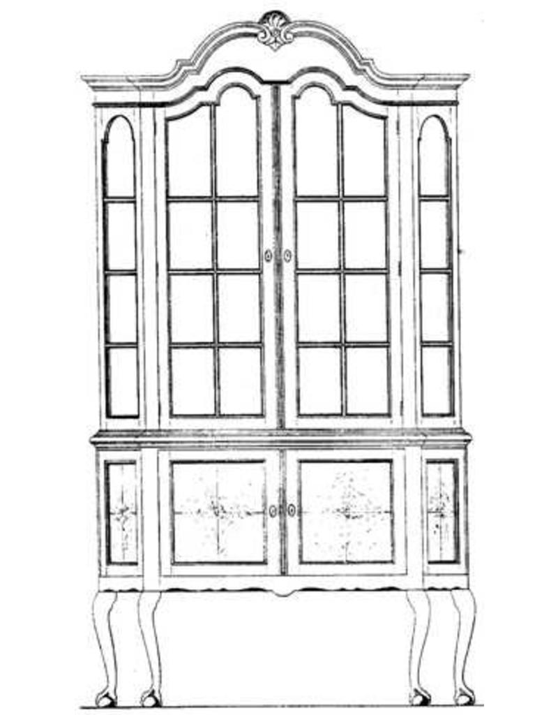 MBT Chippendale vitrinekast - Bouwtekening Schaal 1 : N/A (45.21.005)