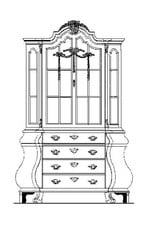 MBT 45.21.006 Dutch Rococo display cabinet