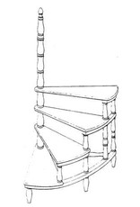MBT Bibliotheektrapje - Bouwtekening Schaal 1 : N/A (45.26.013)