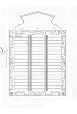MBT Memento mori bord en voorzittershamer - Bouwtekening Schaal 1 : N/A (45.26.014)