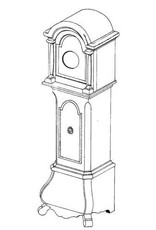 NVM 45.28.002 miniature grandfather clock