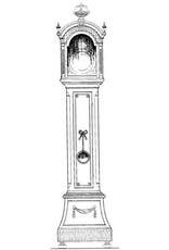 MBT Louis XV staande klok - Bouwtekening Schaal 1 : N/A (45.28.005)