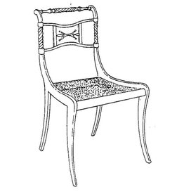 MBT 45.35.008 Biedermeier eetkamerstoel