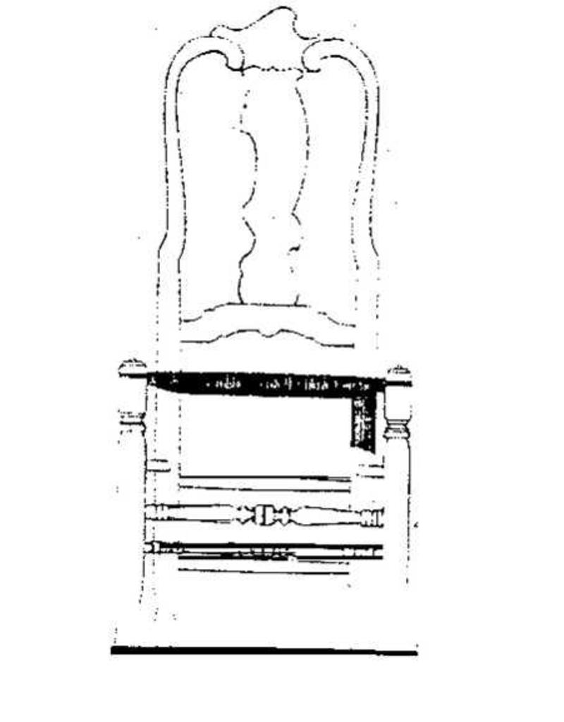 MBT Queen Anne eetkamerstoel - Bouwtekening Schaal 1 : N/A (45.35.009)