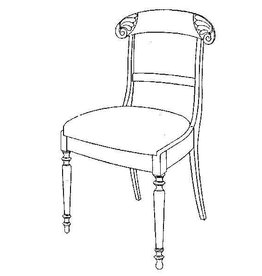 MBT 45.35.013 Late Biedermeier chair