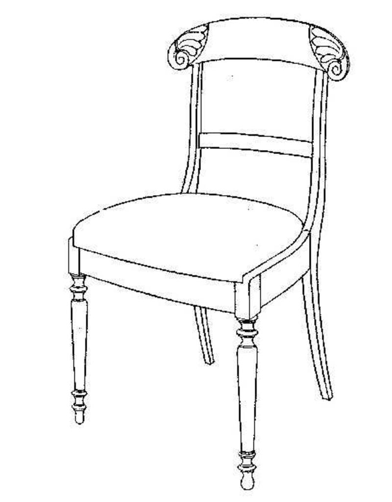 MBT Laat-biedermeier stoel - Bouwtekening Schaal 1 : N/A (45.35.013)