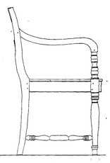MBT "Sheraton" armstoel - Bouwtekening Schaal 1 : N/A (45.36.005)