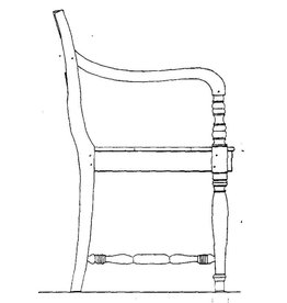 MBT "Sheraton" Armlehnstuhl - Bauzeichnung Maßstab 1 : N/A (45.36.005)