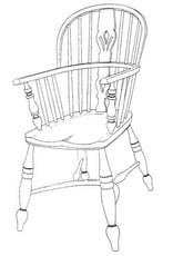 MBT 45.36.006 Windsor chair, "hoop-back"
