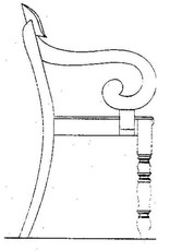 MBT 45.36.009 Biedermeier Armlehnstuhl