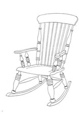 NVM 45.37.001 Windsor rocking chair, "stick-back"