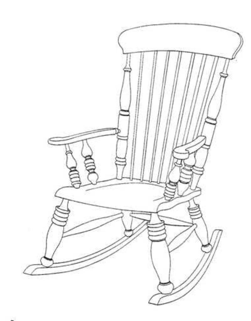 NVM 45.37.001 Windsor rocking chair, "stick-back"