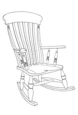MBT 45.37.002 Windsor Schaukelstuhl, "lath-back"