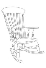 NVM 45.37.002 Windsor rocking chair, "lath-back"