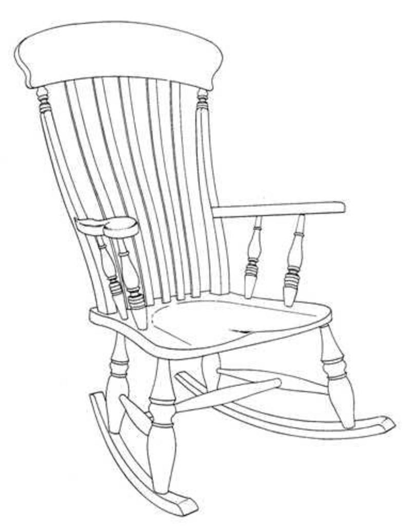 NVM 45.37.002 Windsor schommelstoel, "lath-back"